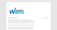 Desktop Screenshot of findwebsitesworth.com