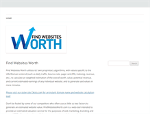 Tablet Screenshot of findwebsitesworth.com
